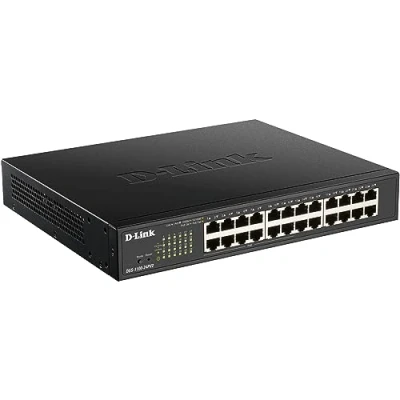 Image de D Link DGS 1100 24PV2/E Switch administrable Gigabit PoE 24 Ports avec 12 PoE, Budget de 100W, 802.3af/at, VLAN, fonctionnalités Couche 2, QoS, 802.3az EEE Cordon d&#039;alimentation UE