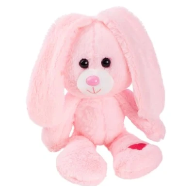 Image de FANCY Peluche Lapin Rose 30 cm, Jouet pour Enfants et Adultes, Doudou Bébé 0+ Cadeau Naissance Fille Garçon, Saint Valentin Pâques Lièvre