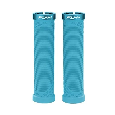 Image de Funn Hilt poignées de Guidon VTT avec système Verrouillage Simple, légères et ergonomiques, Un diamètre intérieur 22 mm, vélo Uniques Motif (Turquoise)