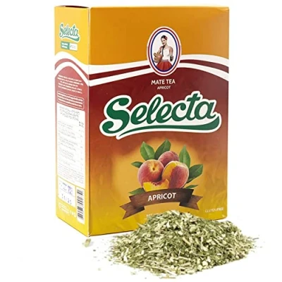 Image de Selecta Yerba Maté Abricot : 0,5 kg+échantillon cadeau (40g) Boisson énergisante et tonique, riche en vitamines antioxydants! Accélère le métabolisme. Ne contient pas de sucre.