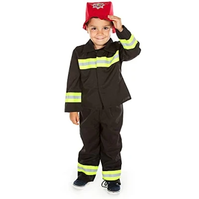 Image de Pretend to Bee Déguisement d&#039;officier d&#039;incendie et de secours des Services d&#039;urgence pour Enfants, Multicolore, 2 3 Ans