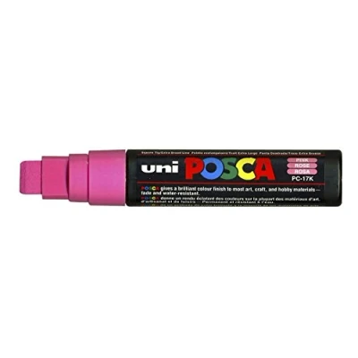 Image de Uni Ball 186328 Marqueur POSCA à pointe rectangulaire extra large, rose