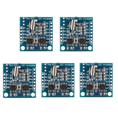 Image de Fasizi Lot de 5 petits modules d&#039;horloge RTC I2C DS1307 AT24C32 en temps réel pour Arduino AVR PIC 51 ARM
