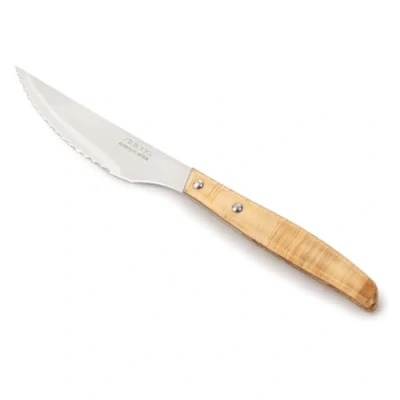 Image de Arcos Couteaux de Table Couteau à Steak Lame Nitrum Acier Inoxydable 100 mm Poignée Pack Bois Couleur Marron