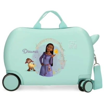 Image de Disney Valise pour Enfants Rigide Fermeture à Combinaison latérale 4 Roues Bagages Main est en ABS, Un matériau et léger., Dreamer, Enfants, Valigia per Bambini,