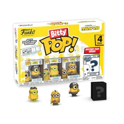 Image de Funko Bitty Pop! Minions Eye Matie 4PK Eye, Matie, Cro Minion, Au Naturel et Une Mini Figurine Mystère en Surprise 2.2 Cm 2 Collectionnable Étagère Empilable Incluse