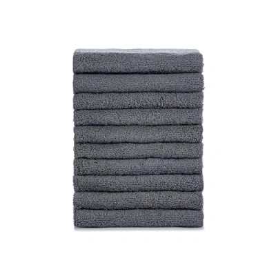 Image de Tuiste lot de serviettes gris anthracite % 100 coton 8 2 x bain, 4 serviettes, d&#039;invité douces et absorbantes Couleur : (10