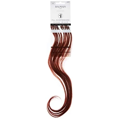 Image de Balmain Extensions de cheveux humains à remplir 10 pièces, 45 cm longueur, n 5RM, brun clair acajou rouge, 0,04 kg