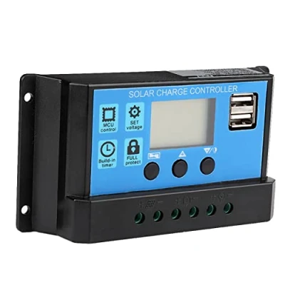 Image de contrôleur de charge solaire, PWM solaire automatique 60A/50A/40A/30A/20A/10A 12V 24V[40A]
