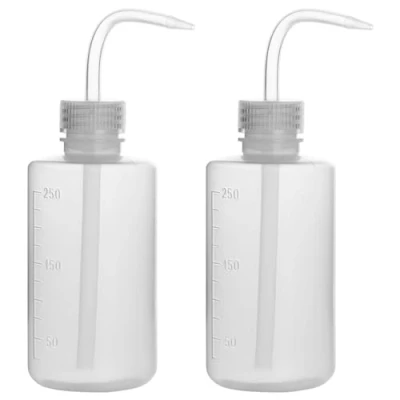 Image de stonylab 2 Paquet 250 ml Flacons de Lavage en Plastique à Squeeze avec LDPE Ouverture Etroite, Bouteille D&#039;arrosage Presser Wash Bottle,