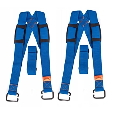 Image de SafeCore Sangles de Levage Professionnelles Bretelles Transport Ajustables pour Déménagement Furniture D&#039;appareils Électroménagers et d&#039;autres Objets, Kit Complet Courroies