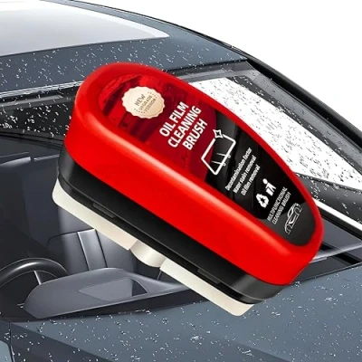 Image de EINESIN brosse de nettoyage pour film d&#039;huile automobile, réutilisable d&#039;huile, revêtement en verre pare brise, empêche la pluie et le brouillard, améliore clarté