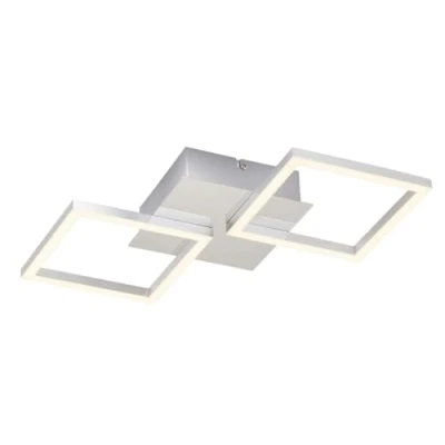 Image de Briloner plafonnier LED orientable, 12 watts, 1000 lumens, 3 000 Kelvin, de couleur chrome argent, W, 470x226x73mm (LxlxH) [classe énergétique A +]
