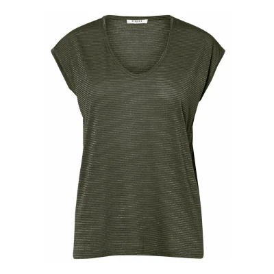 Image de Pieces Pcbillo Stripes NOOS Tshirt imprimé, Femme, Taille: Large, Grape leaf