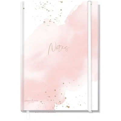 Image de paper&amp;you® carnet ligné A5+ avec élastique [Blush] 156 pages, 78 feuilles, utilisable comme bullet journal, journal intime, de notes, durable et respectueux du climat
