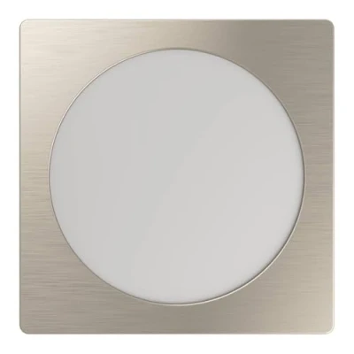 Image de Eglo Spot LED encastrable Fueva 6, lampe de plafond à encastrer, luminaire encastré en plastique argenté et blanc, éclairage blanc chaud froid, 16,6 x cm