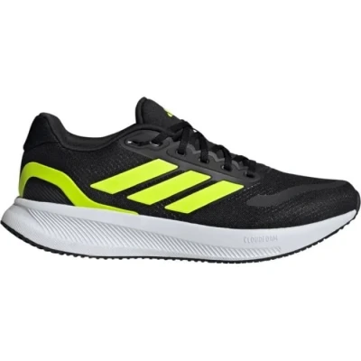 Image de adidas Performance Runfalcon 5 Chaussures de running neutres, Homme, Taille: 43 1/3, Core black lucid lemon cloud white Tissu / matière synthétique