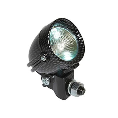 Image de Feu halogène orientable 12V 20W Replay coloris carbone neuf moto 50 à boite mob
