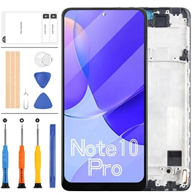 Image de Kit de réparation d&#039;écran Rechange pour Xiaomi Redmi Note 10 Pro 4G Compatible avec Max Cadre M2101K6G M2101K6R LCD Touch Digitizer