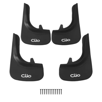 Image de RE&amp;AR Tuning Compatible avec Renault Clio 1998 2025 Jeu de Bavettes Garde boue Avant et Arrière Voiture 4 Pcs Noir