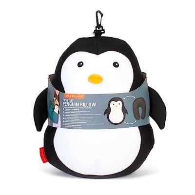 Image de Kikkerland KKTT23 Coussin/Repose Tête Forme de Pingouin Polyester