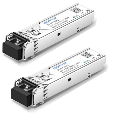 Image de 2Pack 1000Base SX Transceiver Gigabit Multimode SFP to LC Module, MMF 850nm,550m,DOM, Mini GBIC for Cisco GLC MMD, Meraki MA 1GB SX, Mikrotik, Supermicro, Ubiquiti, Netgear