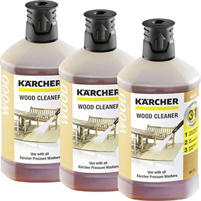 Image de 3x Kärcher RM 612 Nettoyant bois 3 en 1 pour nettoyeurs haute pression (1000ml)