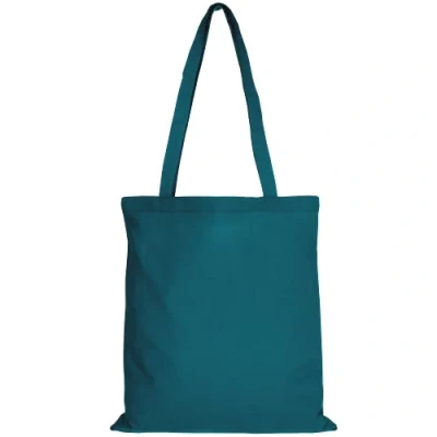 Image de TEXXILLA Lot de 10 sacs en coton Certifié Oeko TEX 100 Avec deux anses longues 38 x 42 cm Sac toile jute Non imprimé Couleur : pétrole Dimensions pièces