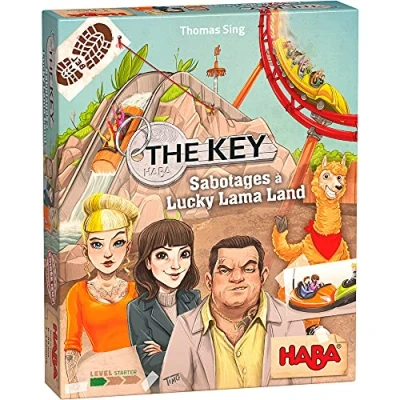 Image de HABA The Key Sabotages à Lucky Lama Land 305856 Jeu d&#039;enquête Niveau débutant 8 ans et plus