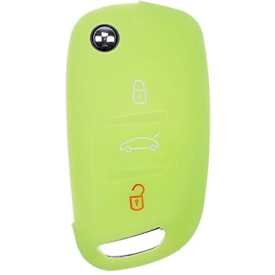 Image de Key Soft Case Cover Capot de Protection clé Voiture Fluorescente Verte (lumières dans l&#039;obscurité!) pour Citroen C2 C3 C4 C5 C6 Berlingo
