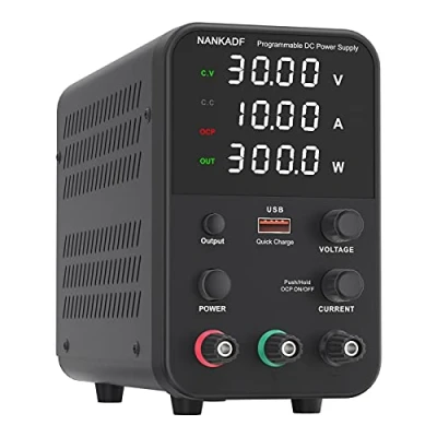 Image de Alimentation DC (0 30 V, 0 10 A) réglable, à découpage, de Banc Laboratoire Variable, Bouton Sortie Marche/arrêt/encodeur