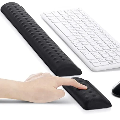 Image de Gimars Repose Poignet Clavier, Reposes Poignets Souris et Clavier avec Points de Massage, Main Support Tapis Ergonomique Base Antidérapante en PU pour Ordinateur