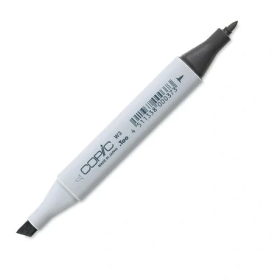 Image de COPIC Classic W 3, Warm Gray No. Twin Marker avec Une Pointe Moyenne et Fine