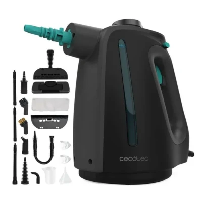 Image de Cecotec Nettoyeur Vapeur a Main Hydrosteam 1300 Rapid Max. 1350 W, 550 ml, 16 Accessoires, 3 Bars, 32 g/min, Nettoyage 16min Sans Interruption,Verrouillage Continu,Désinfection,Toutes Surfaces