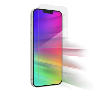 Image de ZAGG InvisibleShield Verre trempé compatible XTR D3O pour iPhone 13 Pro Max et 14 Plus (écran) trempé, antimicrobien, protection contre les chocs, sensible au toucher, application facile