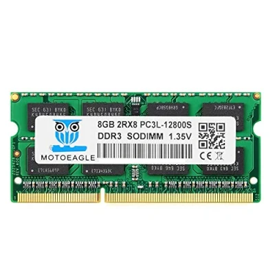 Image de Motoeagle DDR3L 1600 SODIMM PC3L 12800S 8Go 1600MHz 8GB PC3 204 Pin CL11 1.35V d&#039;ordinateur Portable Mémoire RAM