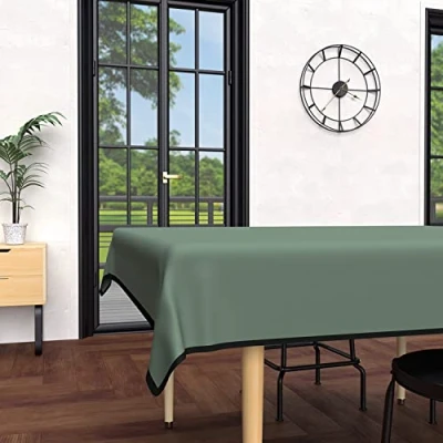 Image de Soleil d&#039;ocre, Boheme Nappe Rectangle Anti tâches en Microfibre lavée 140x240 cm Kaki