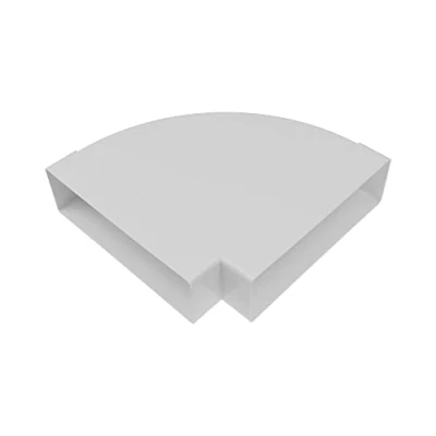 Image de Vent Systems Connecteur de canal rectangulaire à 90 204 x 60 mm Entrée tuyau horizontale raccord sortie Chauffage, refroidissement, ventilation Adaptateur système
