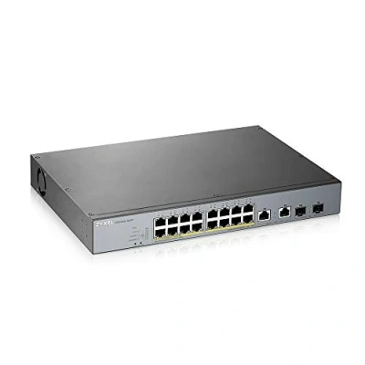 Image de Zyxel GS1350 18HP Géré L2 Gigabit Ethernet (10/100/1000) Connexion Ethernet, supportant l&#039;alimentation via ce port (PoE) Gris Neuf