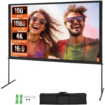 Image de Écran de Projection sur Pied VEVOR Toile Trépied Portable 100 pouces 16:9 pour Vidéoprojecteur