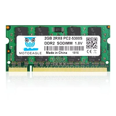Image de DDR2 667MHz PC2 5300S 2Go SODIMM RAM, 667 2GB 2Rx8 200 Pin CL5 d&#039;ordinateur Portable Mémoire