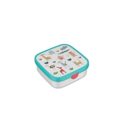 Image de Mepal Grande Boîte à Déjeuner Campus Lunch Box Bento pour Enfants Comprend 2 Boîtes étanches &amp; une Fourchette vont au Micro ondes 2x 200 + 1250 ml Animal Friends