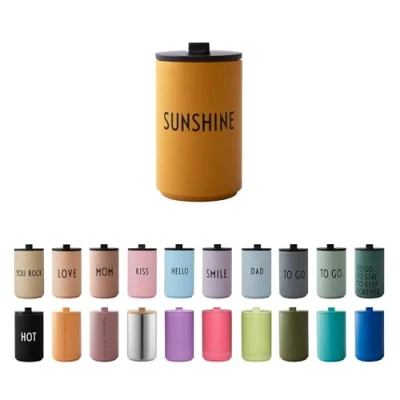 Image de Design Letters Mug Isotherme 350 Ml Idee Cadeau Homme, femme Thermos Café Etanche en Acier Inoxydable avec Isolation à Double Paroi Tasse sans BPA/BPS