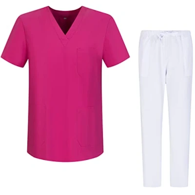 Image de Misemiya Ensemble Uniformes Unisexe Blouse Uniforme Médical avec Haut et Pantalon Ref.G713 6802 Medium, Fucisa 68