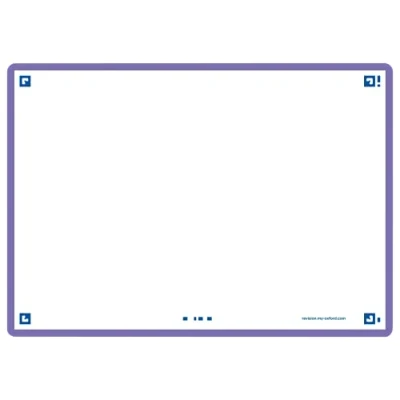 Image de Oxford Flash 2.0 Lot de 80 Fiches Cards Format A6 (10, 5 x 14, 8cm) fond Blanc Uni Recto/Verso cadre Violet Bristol