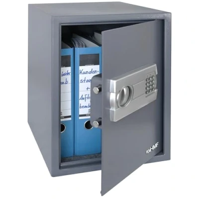 Image de HMF 4612812 Coffre Fort avec Serrure Électronique, Safe, pour les Fichiers A4, 36 x 48 37 cm, anthracite