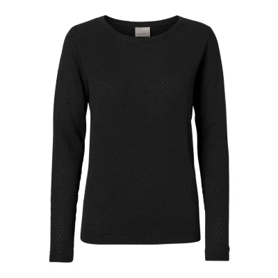 Image de Vero Moda Vmcare Structure LS Oneck GA NOOS Pullover, Femme, Taille: XXL, Black