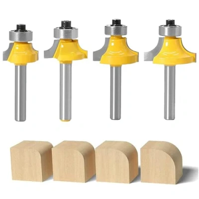 Image de 4 Fraises à Défoncer En Carbure Fraise Rainurer 8mmnettoyage pour Bois Outil De Travail Du Boismitre Router Bit 8mm, Portes, Tables, éTagères, Armoires, Bricolage