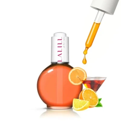 Image de LALILL Huile pour cuticules 75 ml Cocktail d&#039;orange de soin les Spa Manucure Nail Design Hands Vegan avec pipette