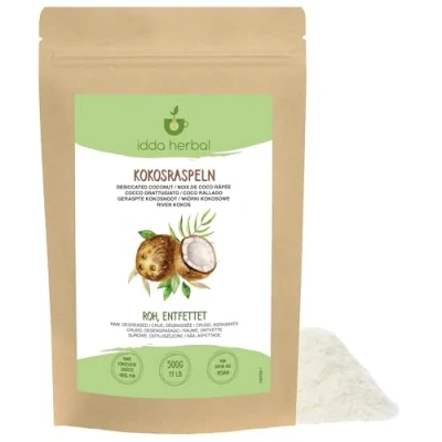 Image de Noix de Coco Desséchée (500g), Flocons non Sucrés et Torréfiés, 100% Naturels Purs, Végétaliens